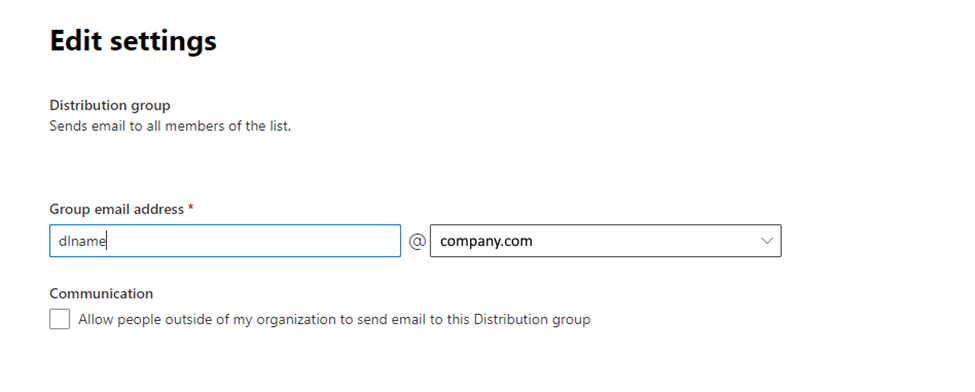 External Email Address to a Distribution List in Exchange
