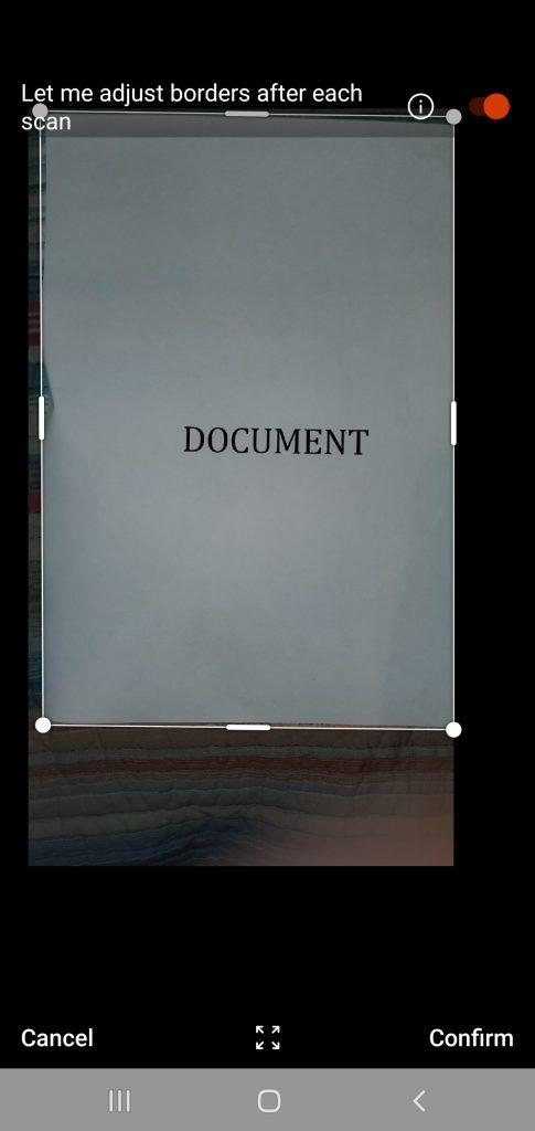 Scanning With Microsoft Lens