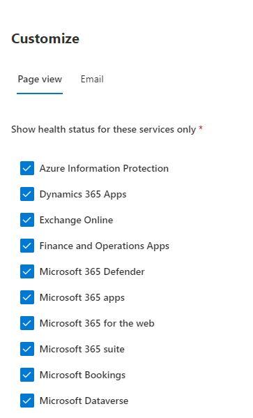 Check M365 Health Status