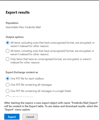 M365 Download Users Exchange Mail