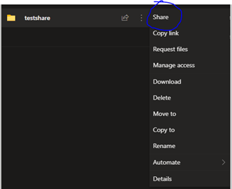 Sharing with OneDrive Online