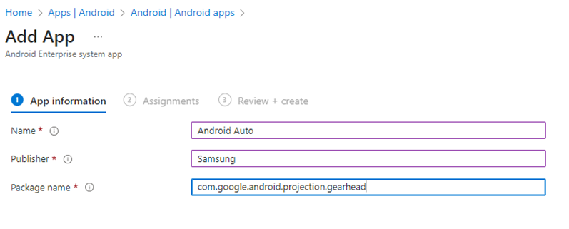 Android System Apps and Intune