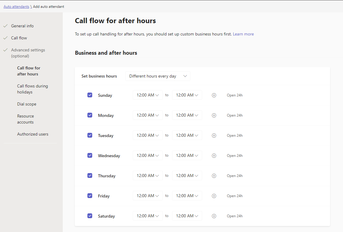 Set up Auto Attendant for Teams