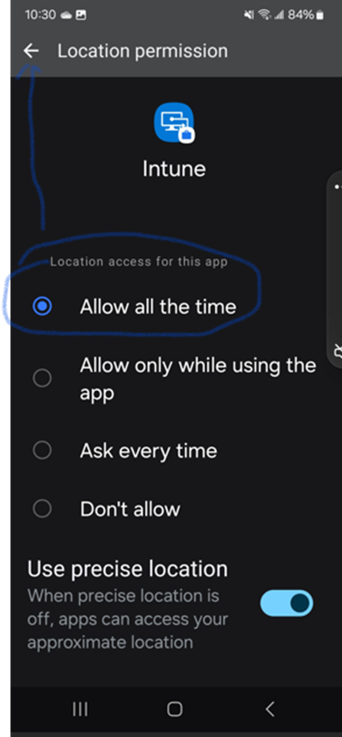 Location Services in Intune