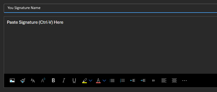 Signature in the New Outlook