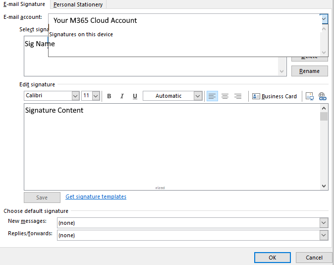 Signature in the New Outlook